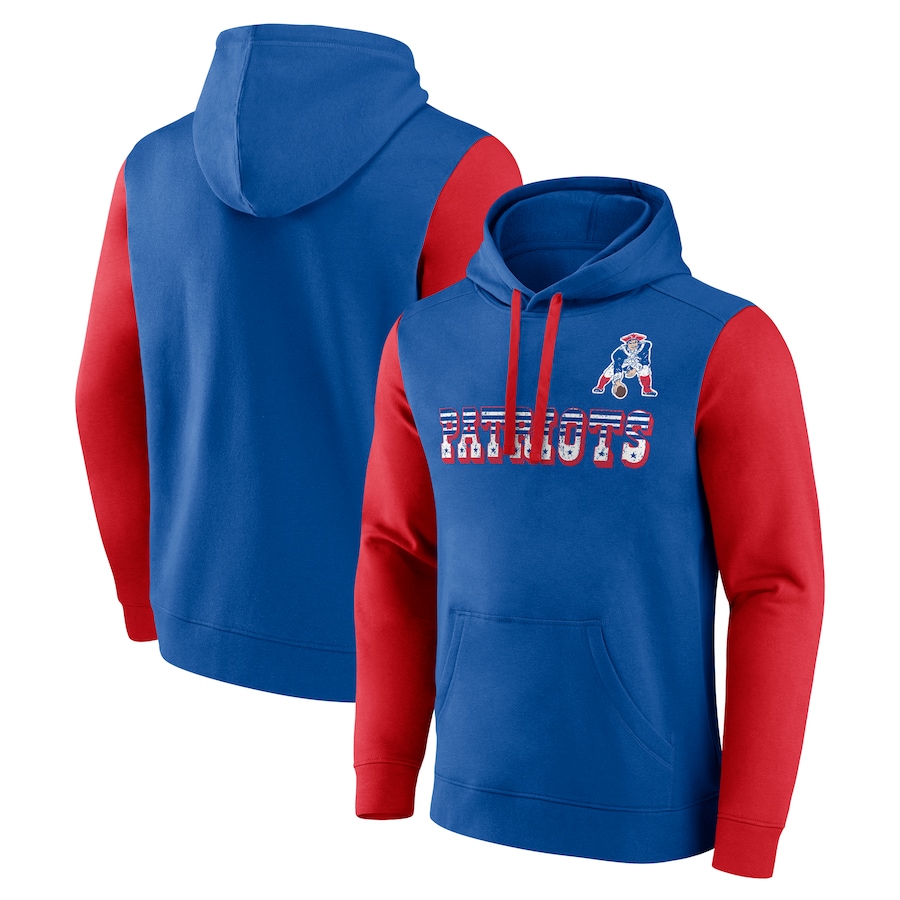 Men new england patriots blue 2024 NFL hoodie